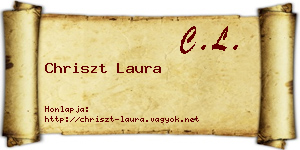 Chriszt Laura névjegykártya